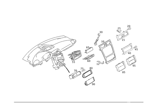 Wood Covering of Instrument Panel Pigeonhole and Ashtray for 2006 Mercedes-Benz C230 #0