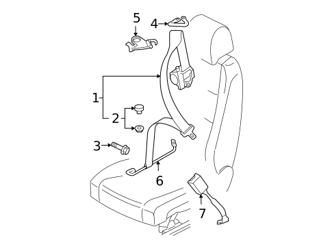 Front Seat Belts for 2012 Volkswagen Eos #0