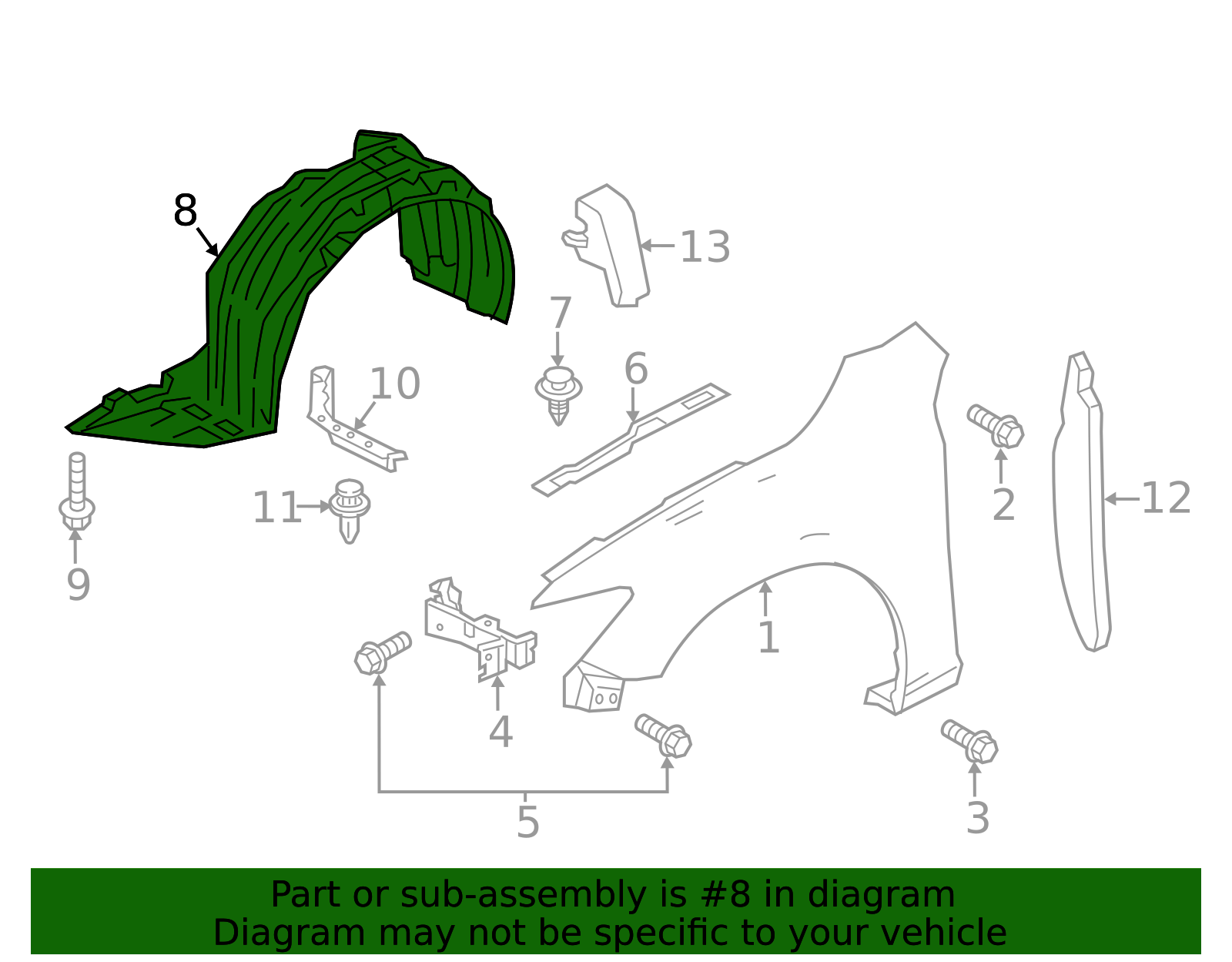 GHP9-56-140J - Fender Liner - 2014-2017 Mazda 6 | Mazda Parts Factor