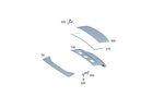 9989857109 - Roof: Repair Kit, Sunroof Panel for Mercedes-Benz Image