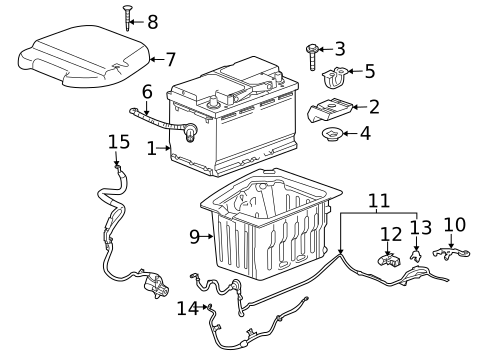 Battery & Related Components for 2016 GMC Acadia #0