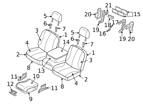 Front Seat Components for 2004 Dodge Ram 2500 #4