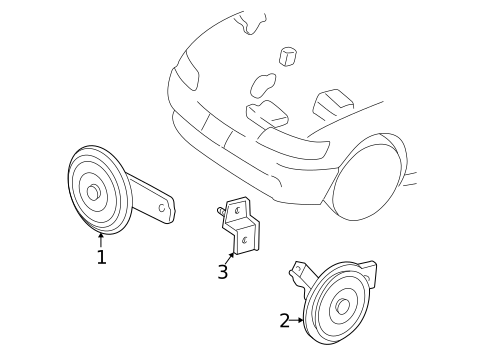 Horn for 2000 Acura RL #0