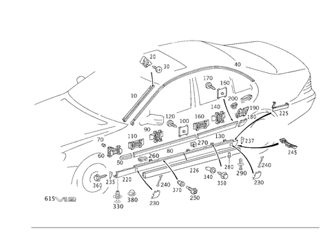 Outside Attachment Parts for 2004 Mercedes-Benz S55 AMG #0