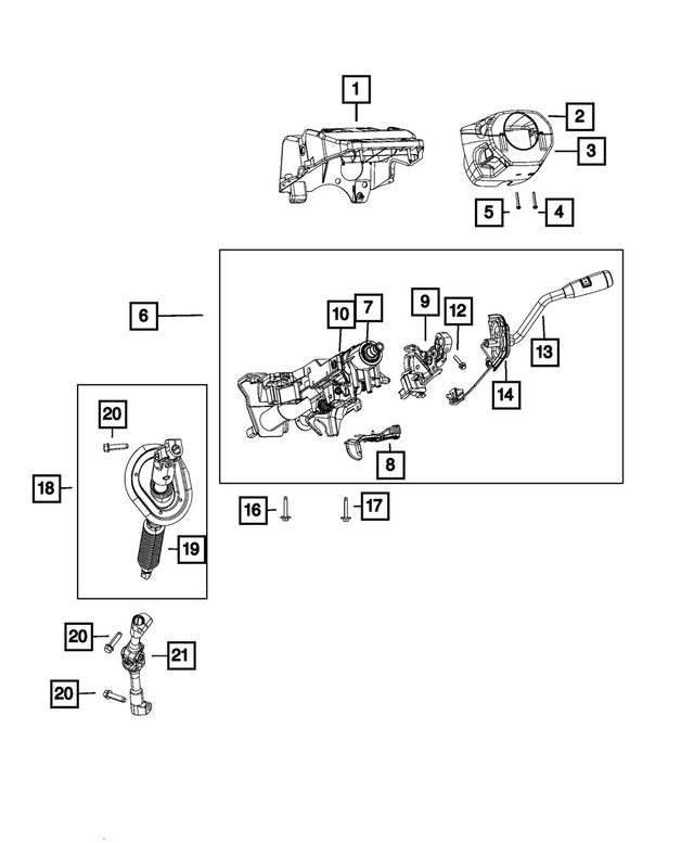 6NH94LC5AE - Steering: Steering Column Shroud for Mopar Image image