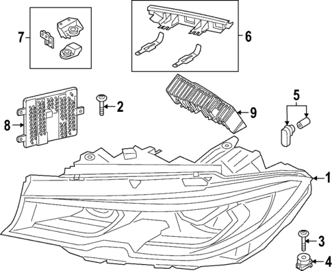 Headlamp Components for 2024 BMW 330i xDrive #0