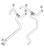 68237767AC - Air Conditioners and Heaters: Heater Return Hose And Tube for Mopar Image