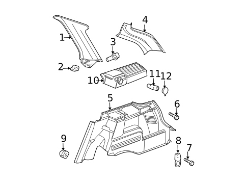 Interior Trim - Quarter Panels for 2007 Dodge Magnum #0