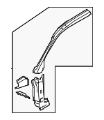 80F809201STL - Body: Hinge Pillar Reinforced for Audi Image