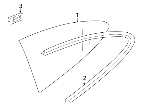 Glass & Hardware for 2004 Jaguar XK8 #1