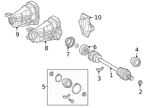 Axle & Differential for 2004 Chrysler Crossfire #0
