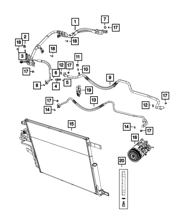 « 68277009AC – Air Conditioners and Heaters : Aspiration Et Liquide De Climatisation Conduite pour Mopar Image »