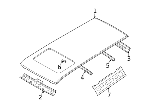 Roof & Components for 2002 Mitsubishi Montero Sport #0