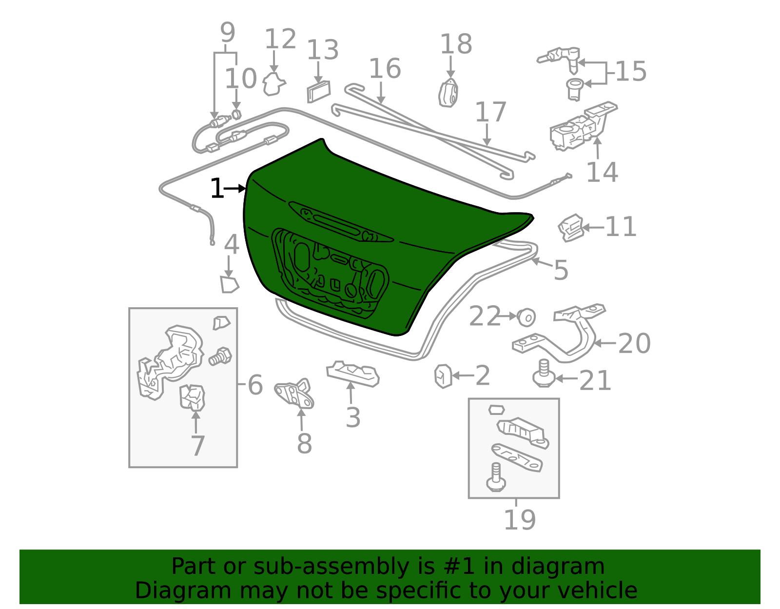 68500-SDA-A61ZZ - Trunk Lid 2006-2007 Honda Accord | Toronto Honda