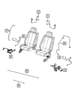 68302032AB - Electrical: Seat Recliner Wiring for Dodge: Durango | Jeep: Grand Cherokee, Grand Cherokee WK Image