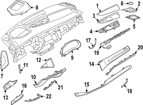 Instrument Panel Components for 2025 Audi SQ7 #0