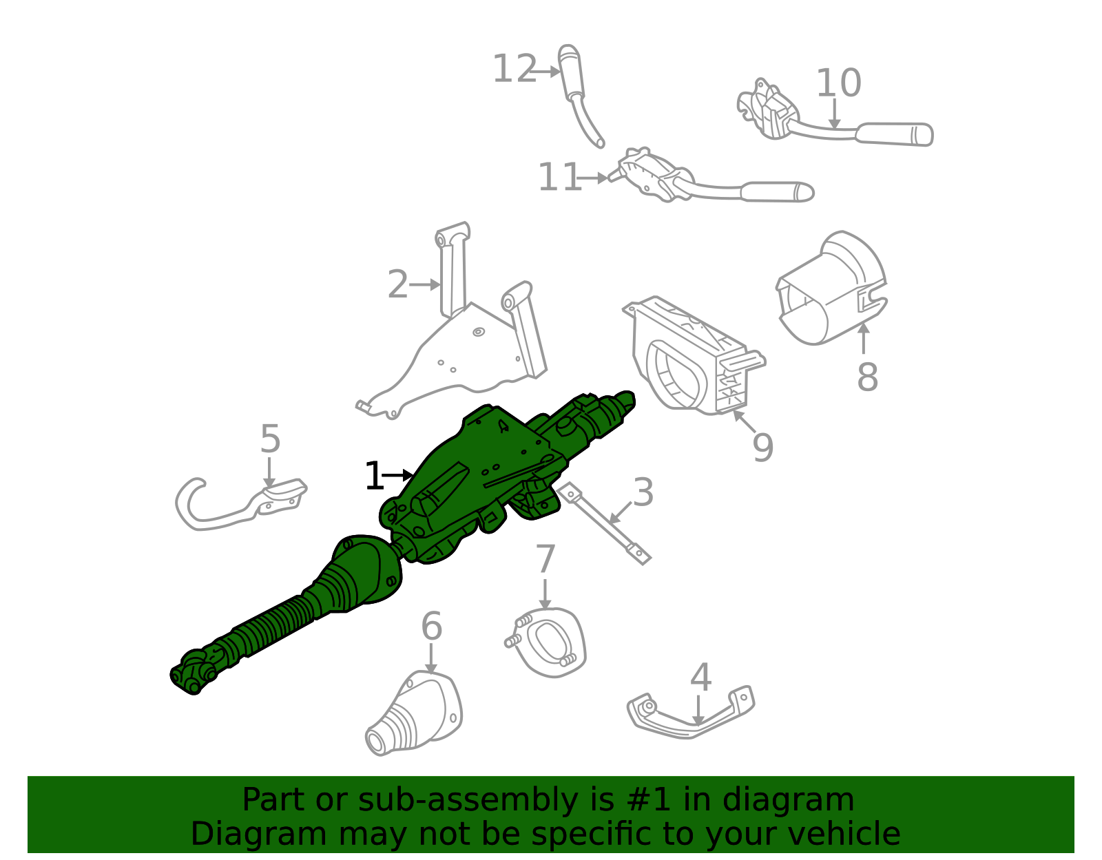 4634603216 - Mercedes-Benz Steering Column Performance Auto Parts