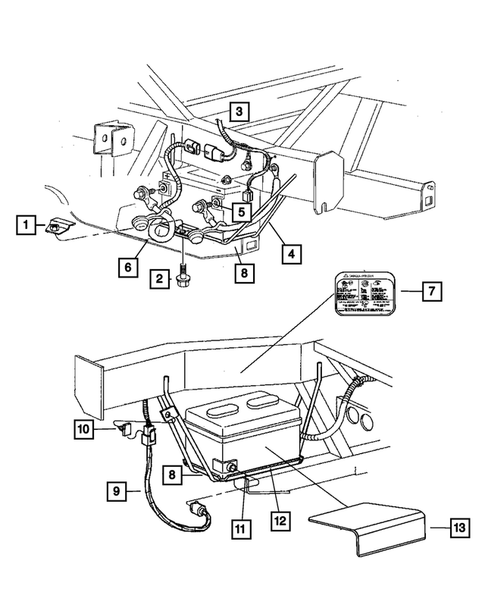 Battery, Battery Tray and Cables for 2010 Dodge Viper #0