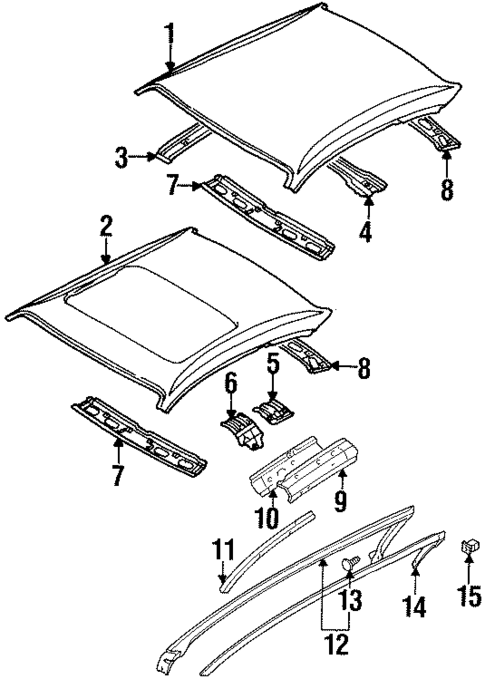 Roof & Components for 1998 Chrysler Sebring #0