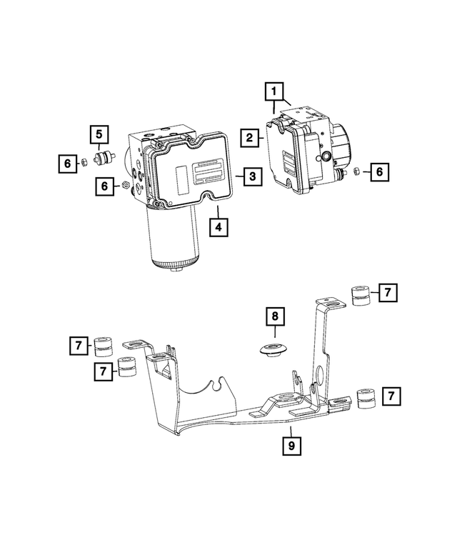 5170930AB - Brakes: Abs Control Mounting Kit for Mopar Image