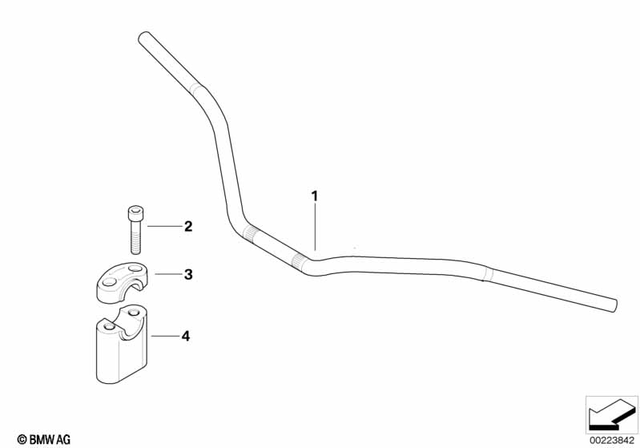32712335899 - Steering: Handlebar Avantgarde - D=28mm for BMW-Motorrad Image