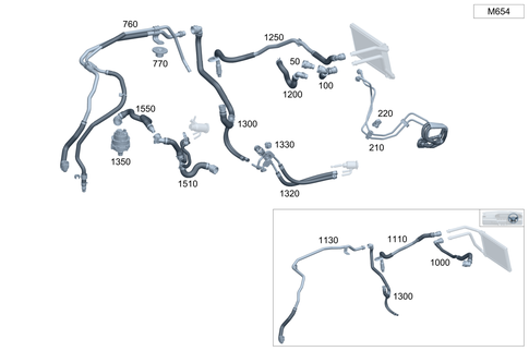 Heating Water Line for 1984 Mercedes-Benz 300CD #0