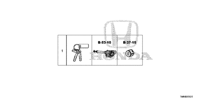Key Cylinder Set for 2021 Honda Odyssey #0