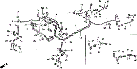 Brake Lines (1) for 1995 Honda Civic #0