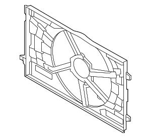 8W0121207B - Cooling System: Engine Cooling Fan Shroud for Audi Image
