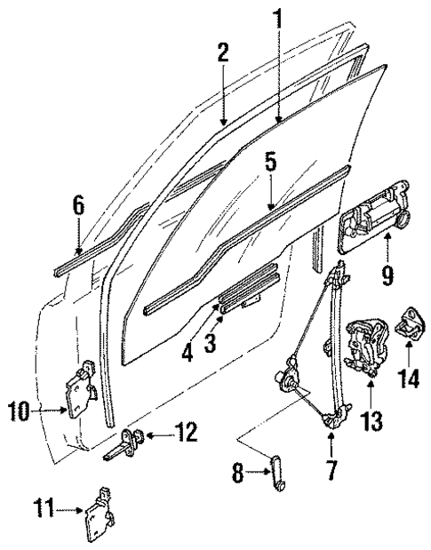 Glass - Door for 1992 Suzuki Sidekick #0