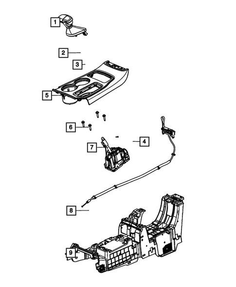 Gearshift Controls and Related Parts for 2021 Dodge Durango #1