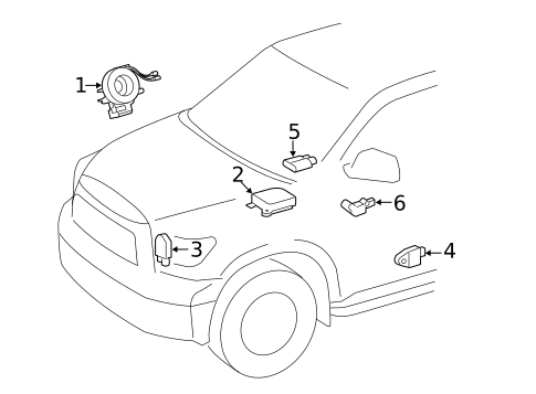 Air Bag Components for 2021 Toyota Tundra #1