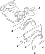 10026049 - Body: Fender for Pontiac: Phoenix Image image