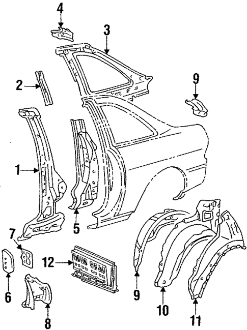 Inner Structure for 1999 Lexus SC300 #0