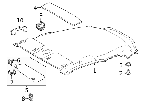 Interior Trim - Roof for 2014 Scion iQ #0