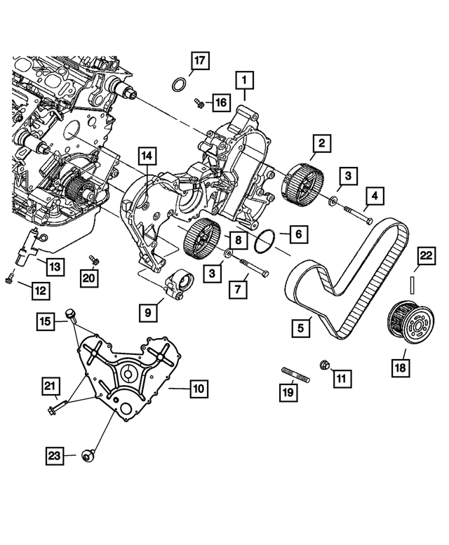 6506860AA - Engine 4.0L V6 DOHC: Hex Head Screw And Washer, Mounting for Mopar Image