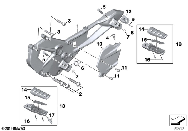 46715A65856 - : Footpeg Plate Right       for BMW-Motorrad Image
