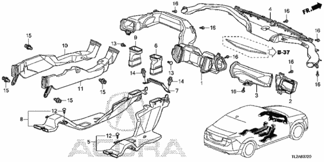 Duct for 2014 Acura TSX #0