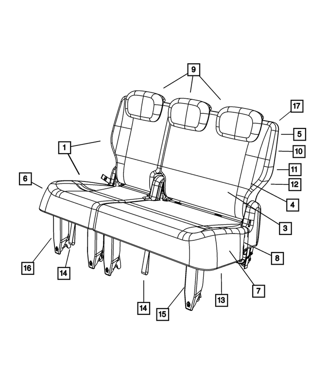 1HY281D5AA - Interior Trim: Seat Back Cover for Mopar Image