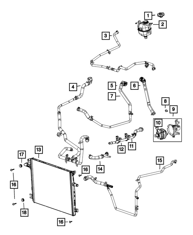 68280788AC - : Coolant Hose for Mopar Image