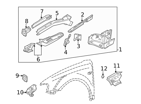 Structural Components & Rails for 2001 Volkswagen Passat #0