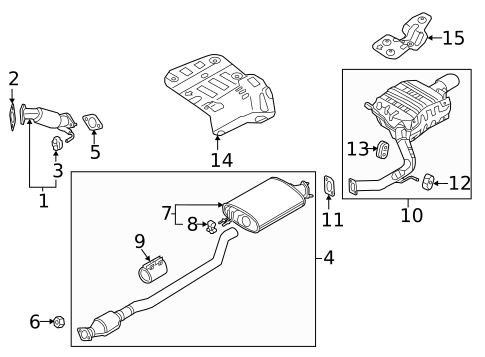Exhaust Components for 2016 Kia Sorento #1