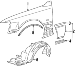 5380150012 - Body: Fender for Lexus: LS400 Image