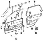 6222050010P0 - Body: Pillar Trim for Lexus: LS400 Image