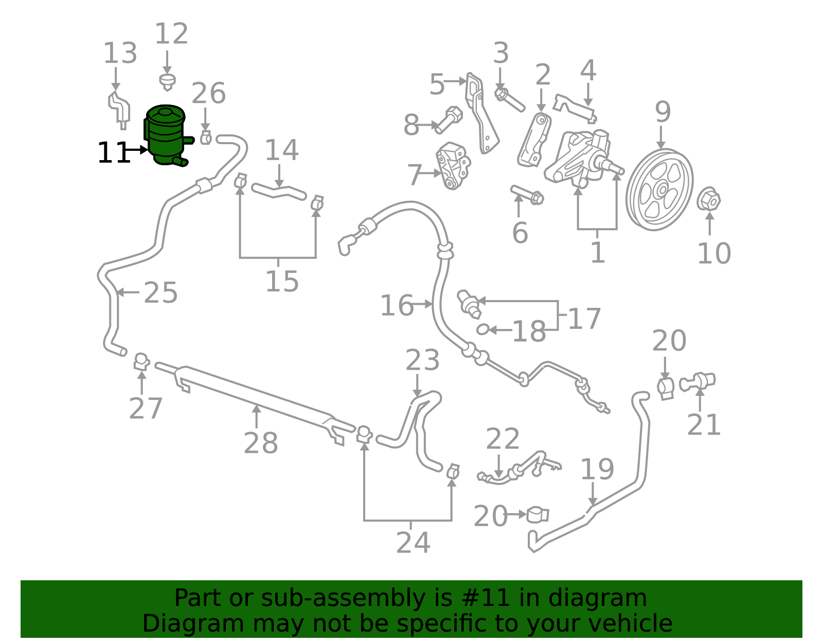 53701-SZN-A01 - 2010-2013 Acura ZDX - Tank, Power Steering Oil