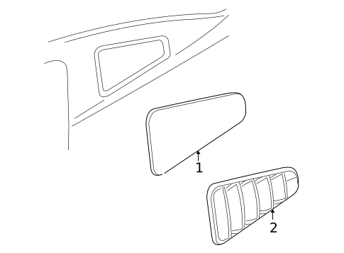 Glass & Hardware for 2012 Ford Mustang #2