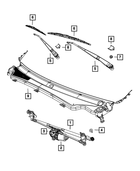 Wiper and Washer System for 2013 Jeep Grand Cherokee #1