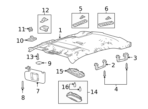 Interior Trim - Roof for 2015 Ford Taurus #0