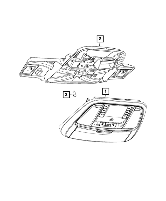 5108265AC - Interior Trim: Overhead Console Retainer for Mopar Image
