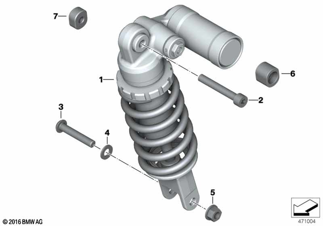 33177674574 - Rear Axle, Rear-Wheel Drive, Suspension: Isa Screw - M10X55 10.9zns3 for BMW-Motorrad Image